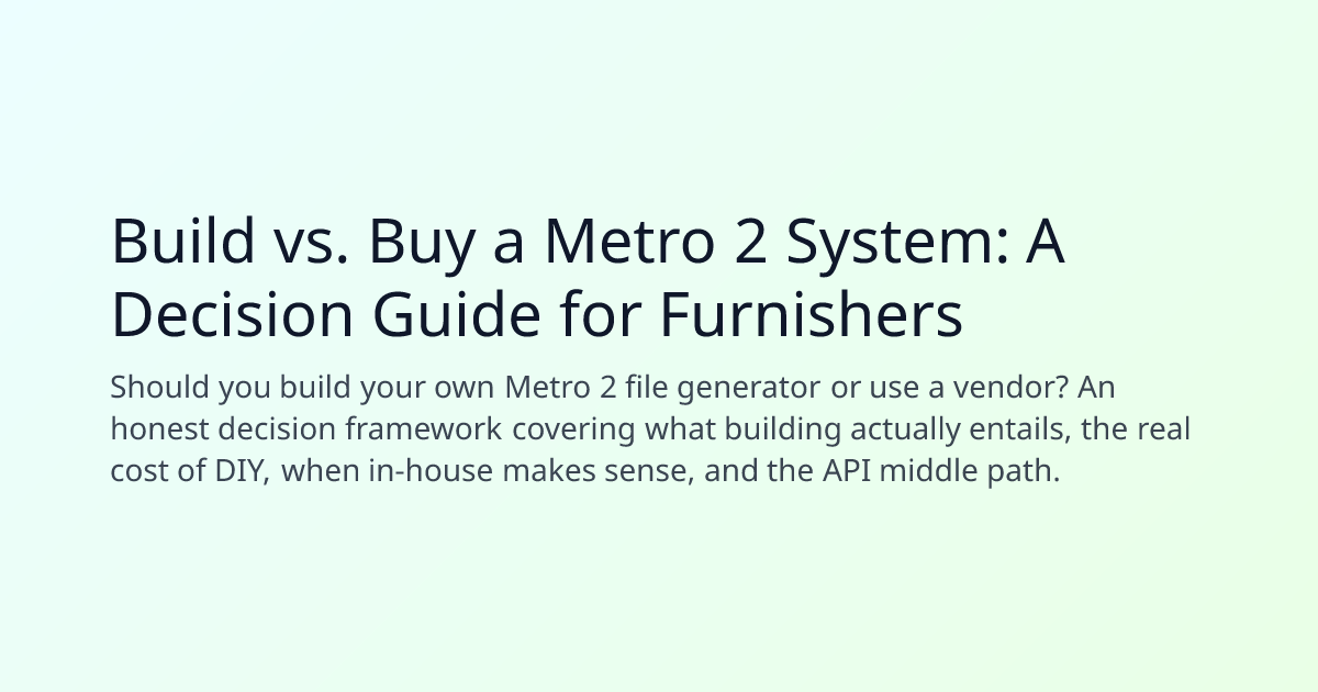 Build vs. Buy a Metro 2 System: A Decision Guide for Furnishers